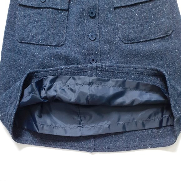 NEW Sundance Home Front Lambswool Blend Tweed Skirt Blue Size M - Picture 8 of 11